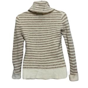 Banana Republic Sweater Striped Italian Wool Turtleneck Small